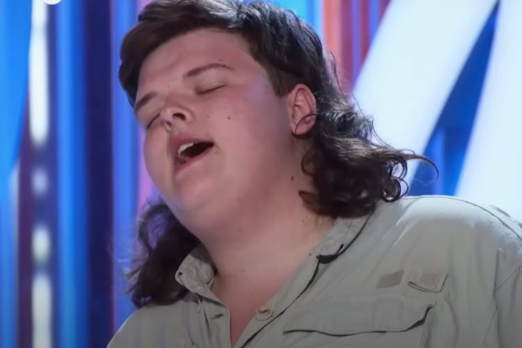 Trey Louis, school shooting survivor, singing during his American Idol audition