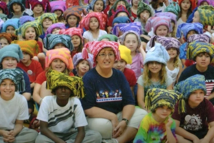 Bus Driver Has Knit 7,000 Hats for the Students She Has Taken to School Throughout the Years