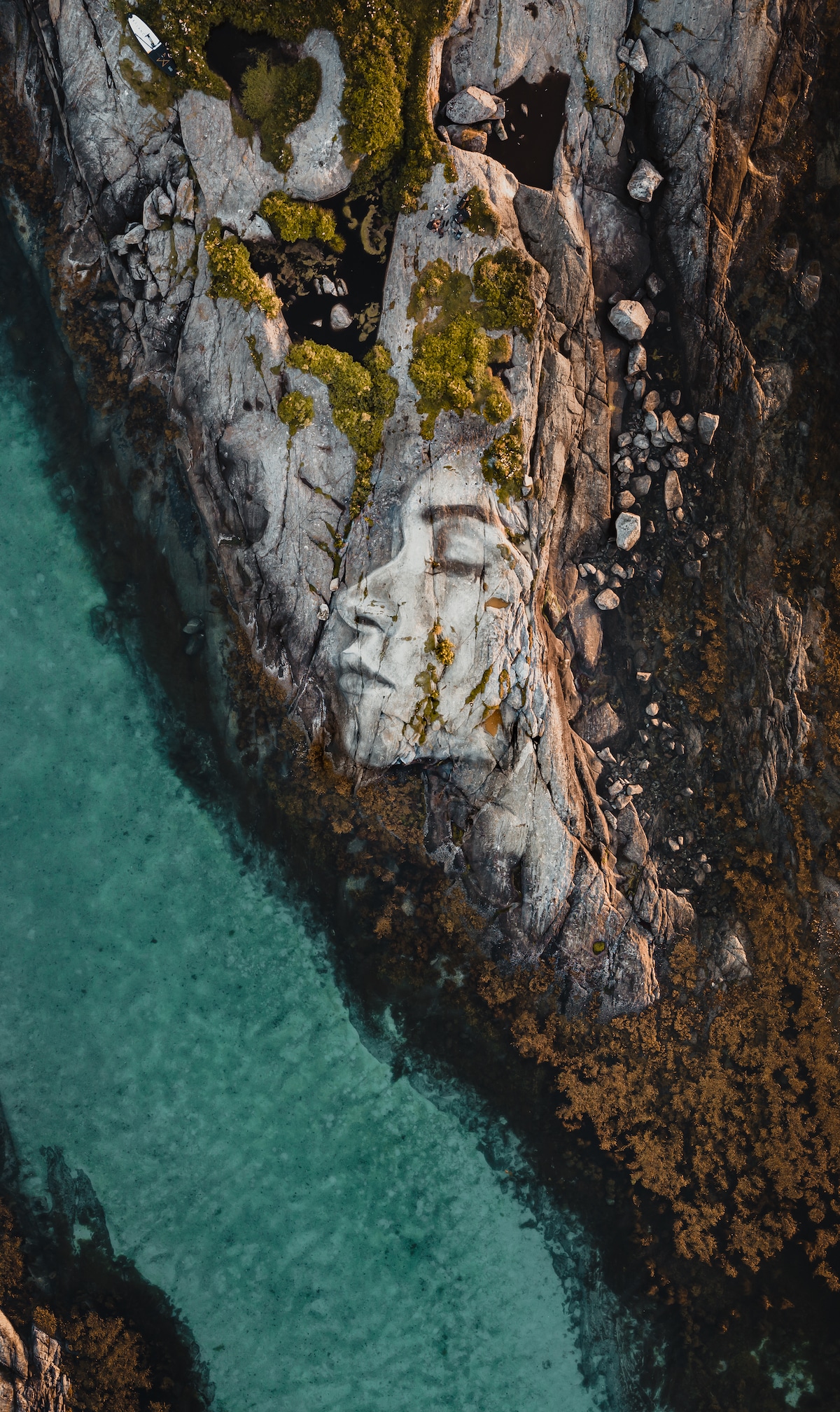 Portrait of a Woman Painted on the Earth by David Popa