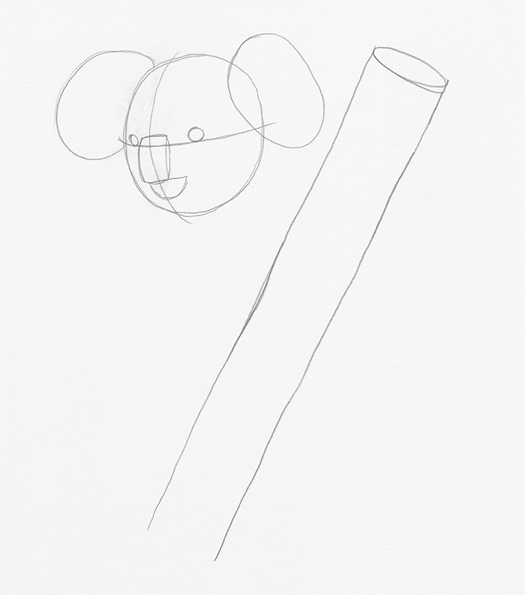 Minimal Line Art Koala Art Print