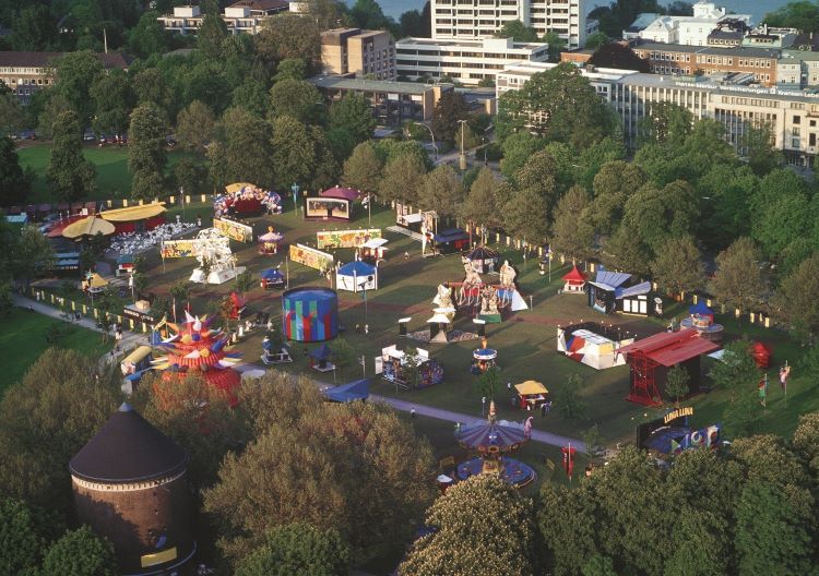 Aerial View of Luna Luna Art Amusement Park