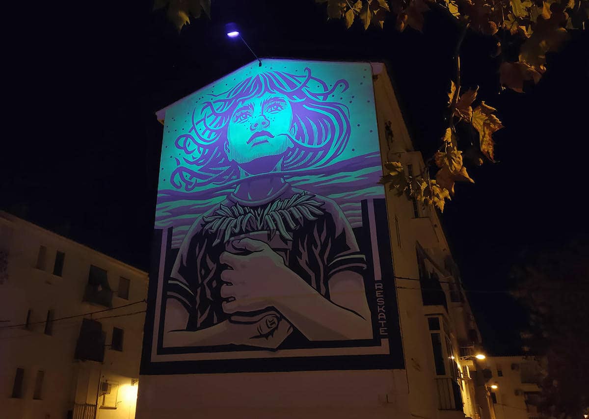 Light Sensitive Mural in Spain by Reskate Studio