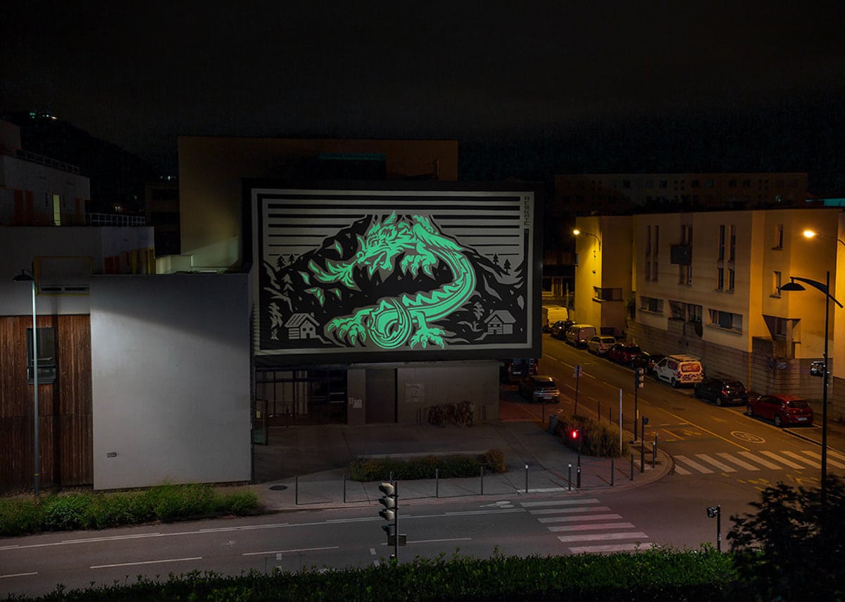 Light Sensitive Mural in France by Reskate Studio
