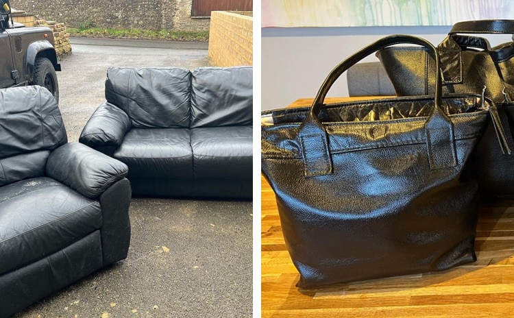 Upcycled Handbags From Couch