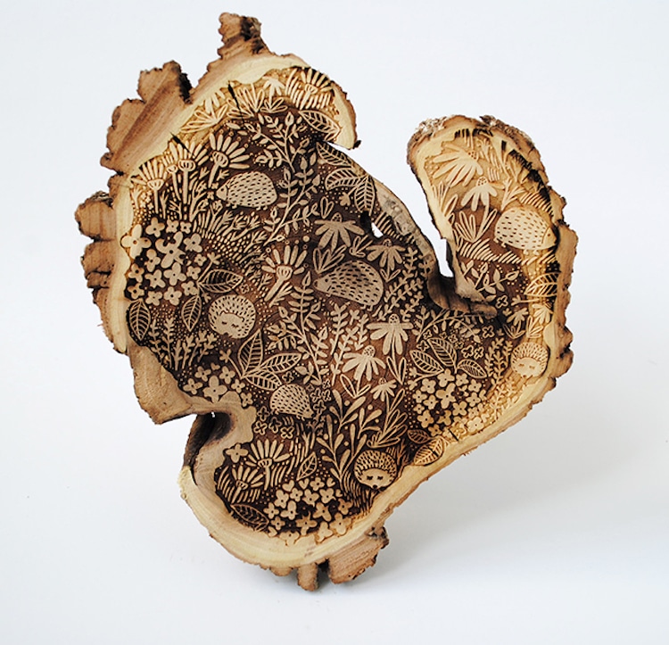 Wood Etchings by Zoe Feast