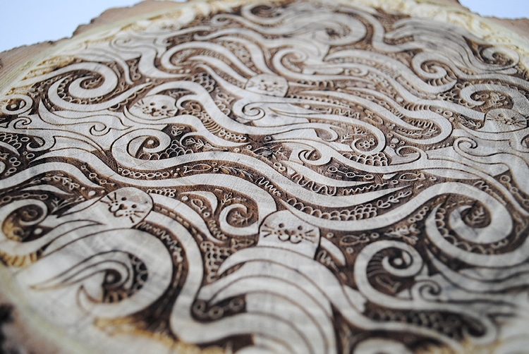 Wood Etchings by Zoe Feast