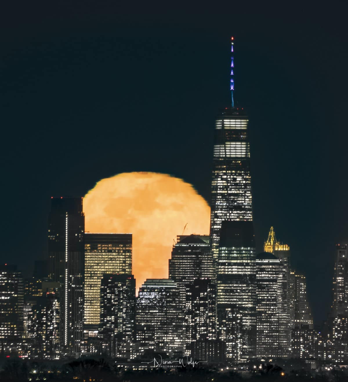 Moon Over New York City