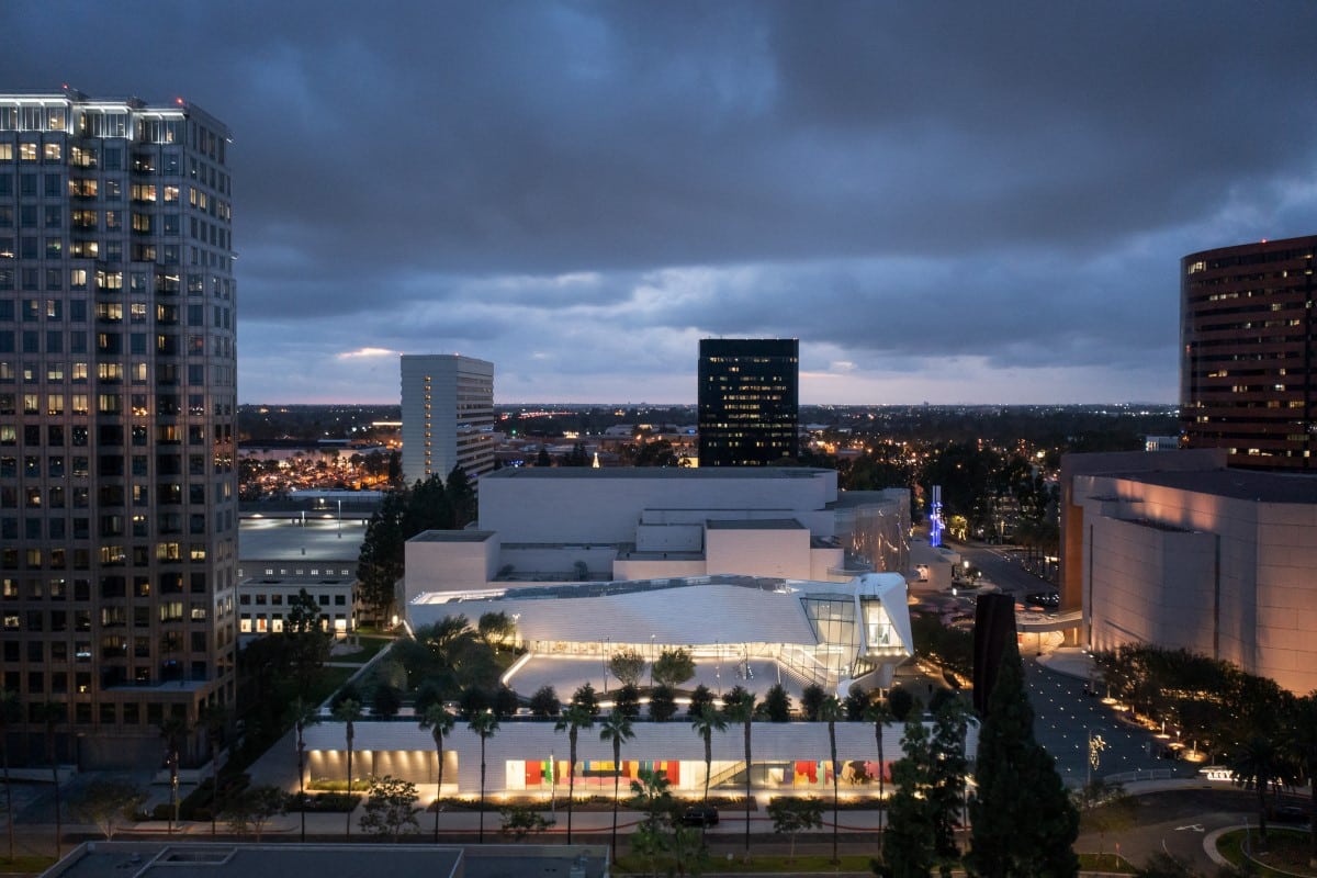 Aerial View of OCMA at Night