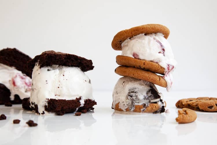 Ice Cream Sandwiches Made from Animal Free Ice Cream