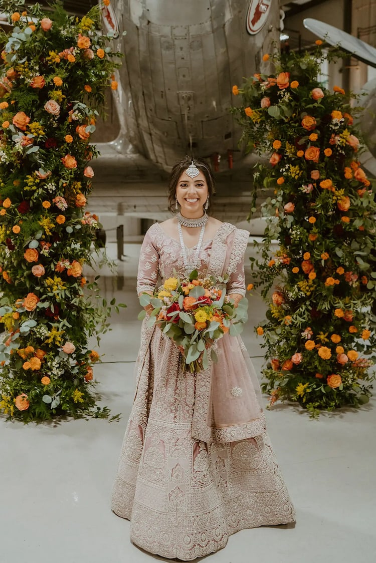 Wedding in Front of Plane