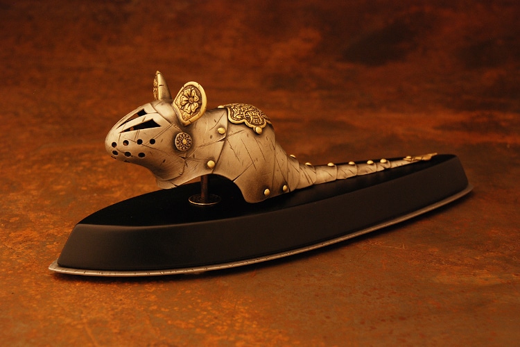 Mice armor made from metal inspired by British history