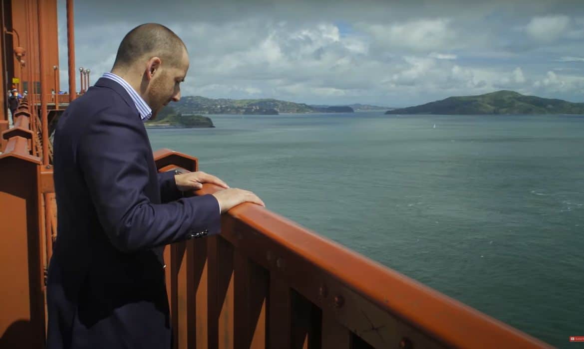 Kevin Hines at the Golden Gate Bridge