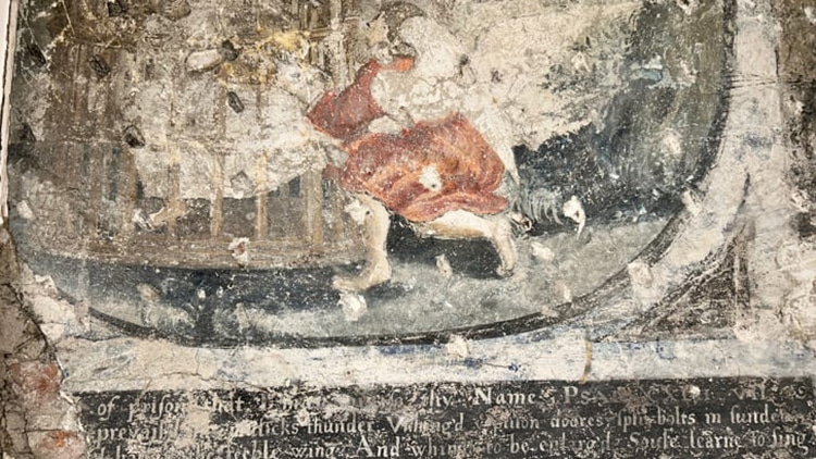 17th-Century Mural Discovered Under Kitchen Panels in North of England