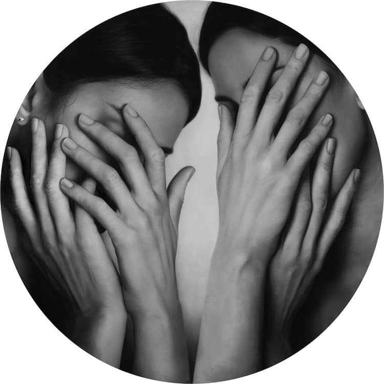 Paintings of a Person Covering Their Face With Hands by Tigran Tsitoghdzyan