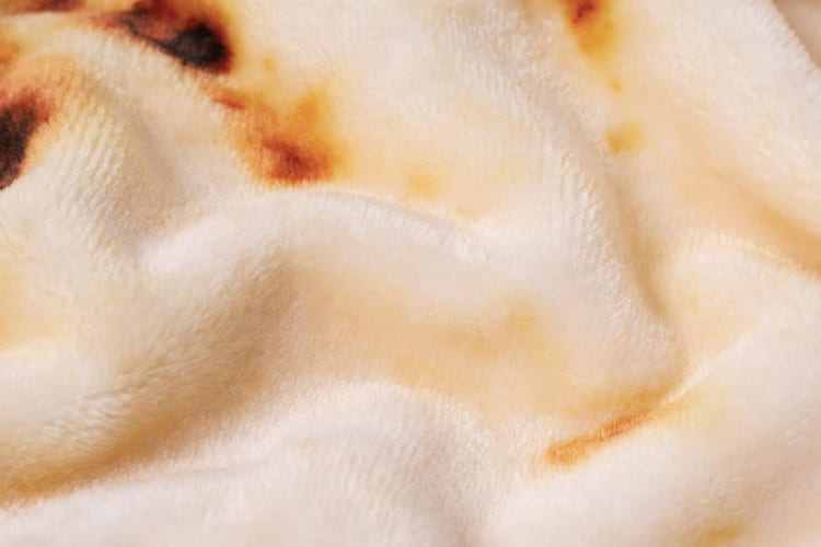 zoom in soft texture of tortilla blanket