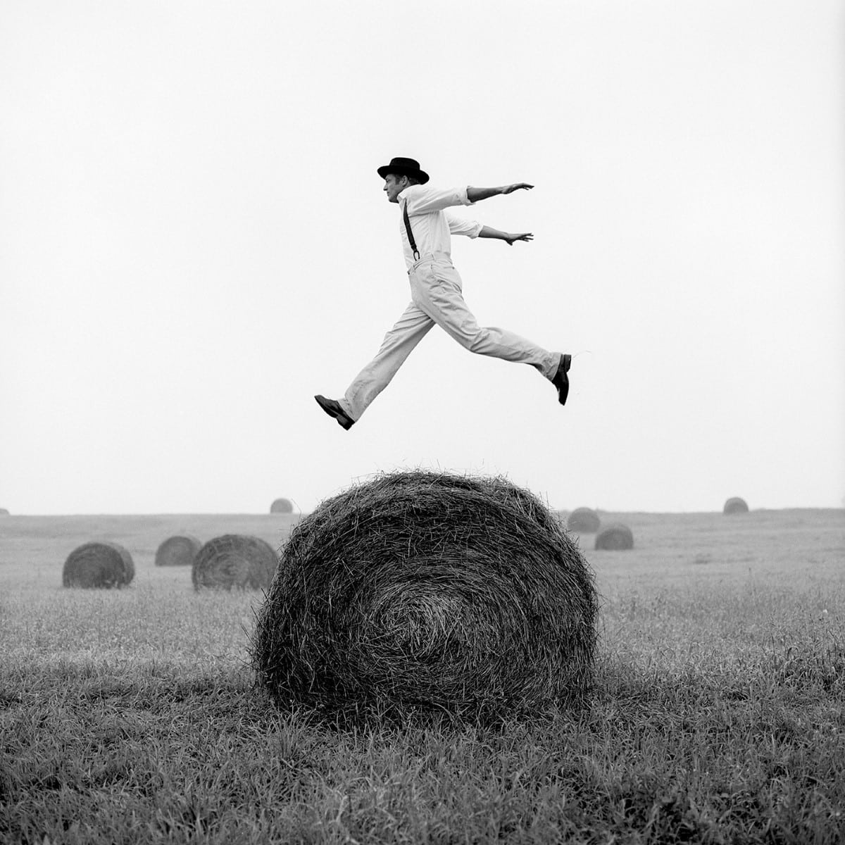 Don Jumping Over Hay Roll