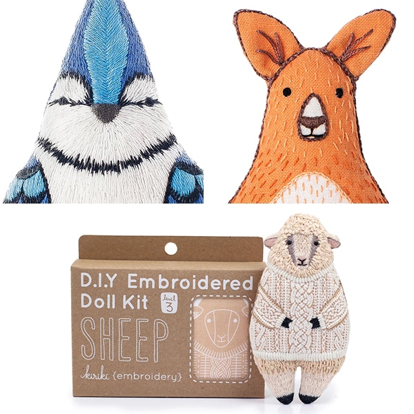 Animal Embroidery Kit by Kiriki Press