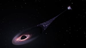 Black Hole Speeding Through Universe Creates Stars