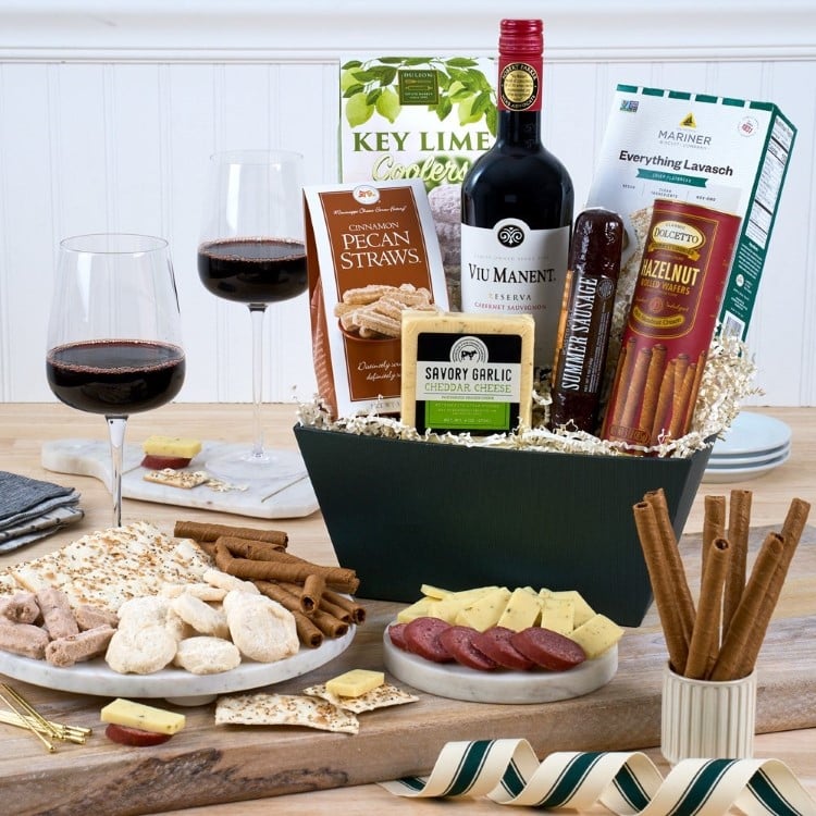 Red Wine Gift Basket for Mother's Day