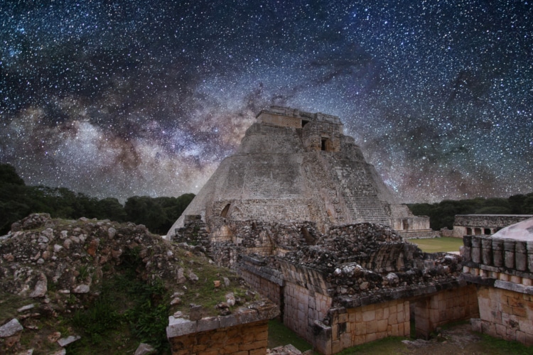 Mayan pyramid of the magician in Uxmal