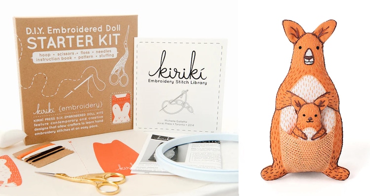 Animal Embroidery Kit by Kiriki Press