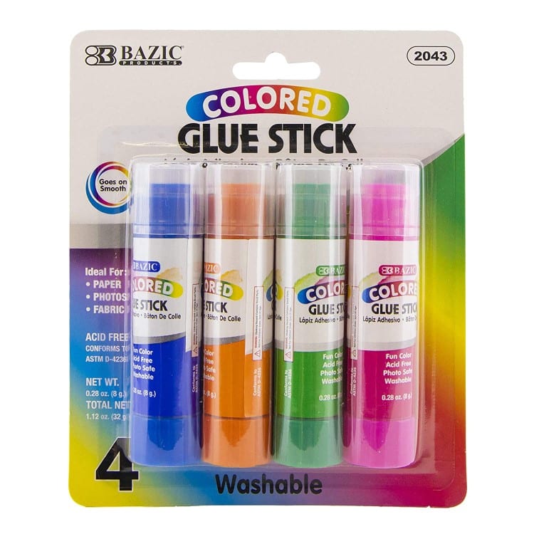 Washable Colored Glue Sticks