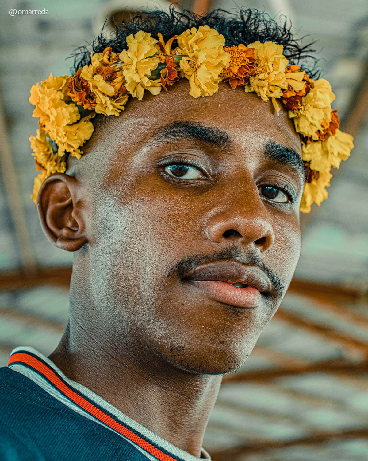 Young Qahtani Man with a Flower Crown