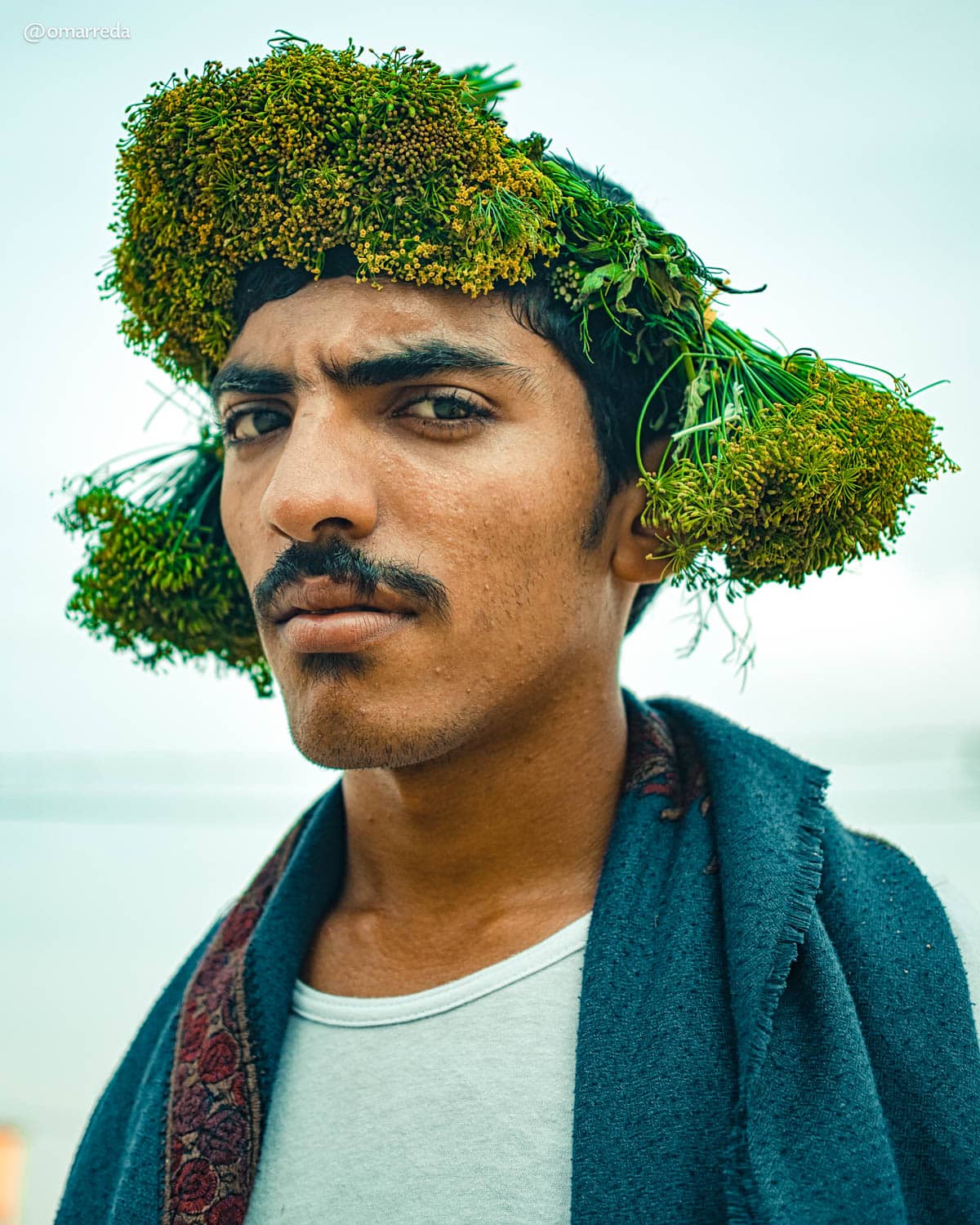 Young Qahtani Man with a Flower Crown
