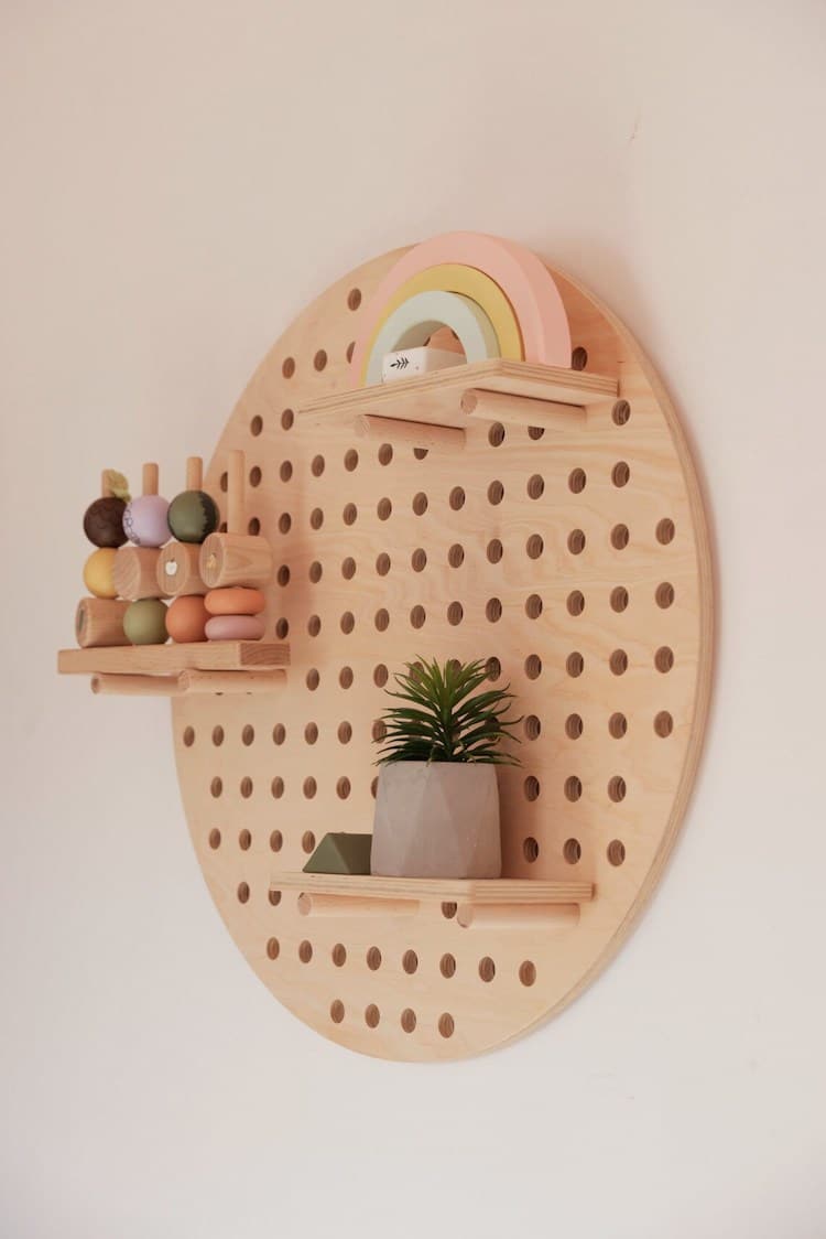 Pegboard for a Kid's Room