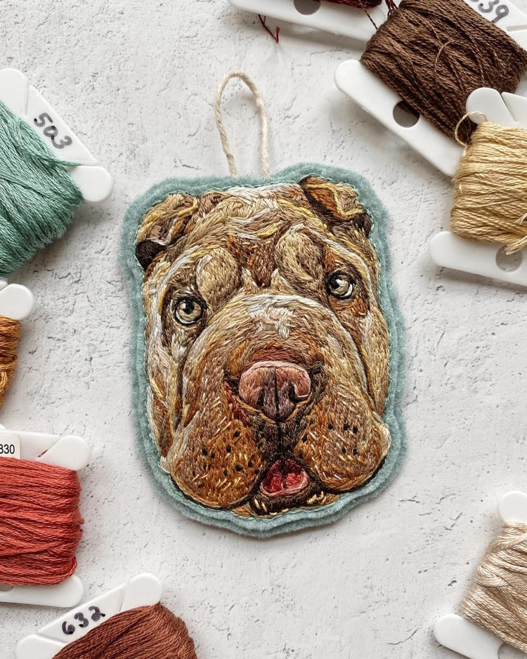 Sara Barnes Embroidered Sharpei Patch