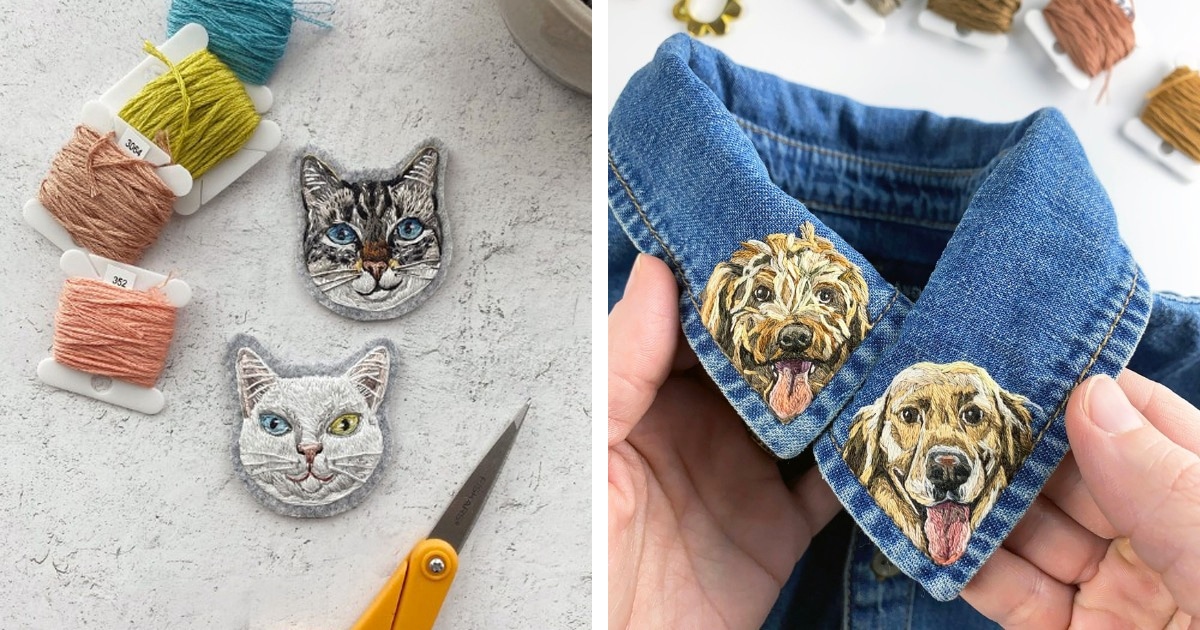 Happy Cat Embroidery Kit By Jessica Long Embroidery