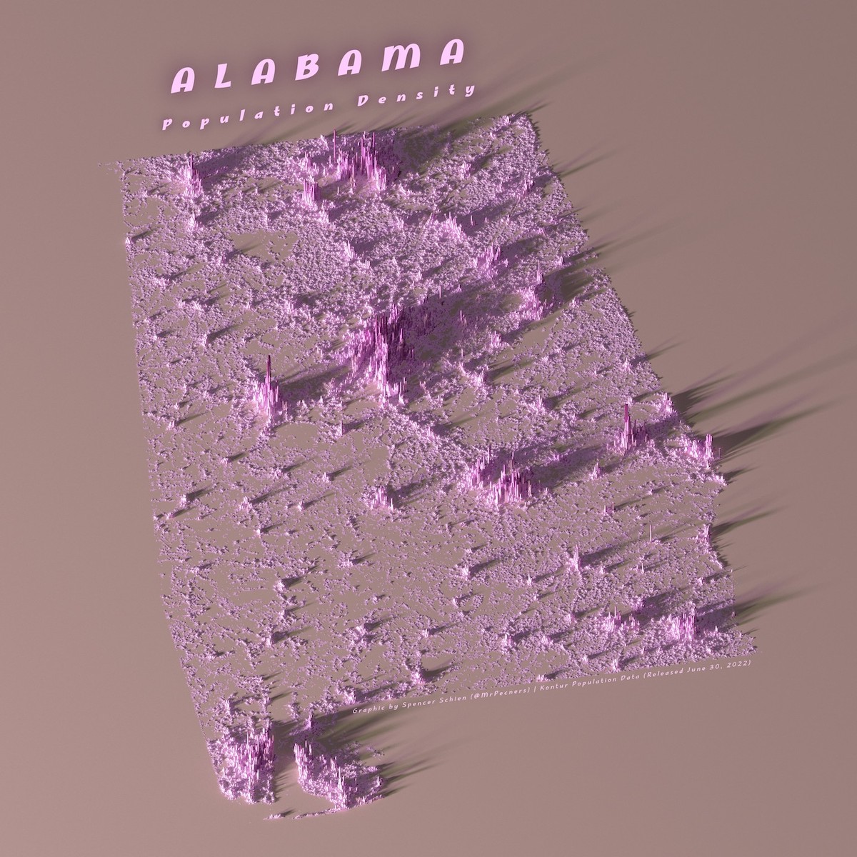Alabama population density map