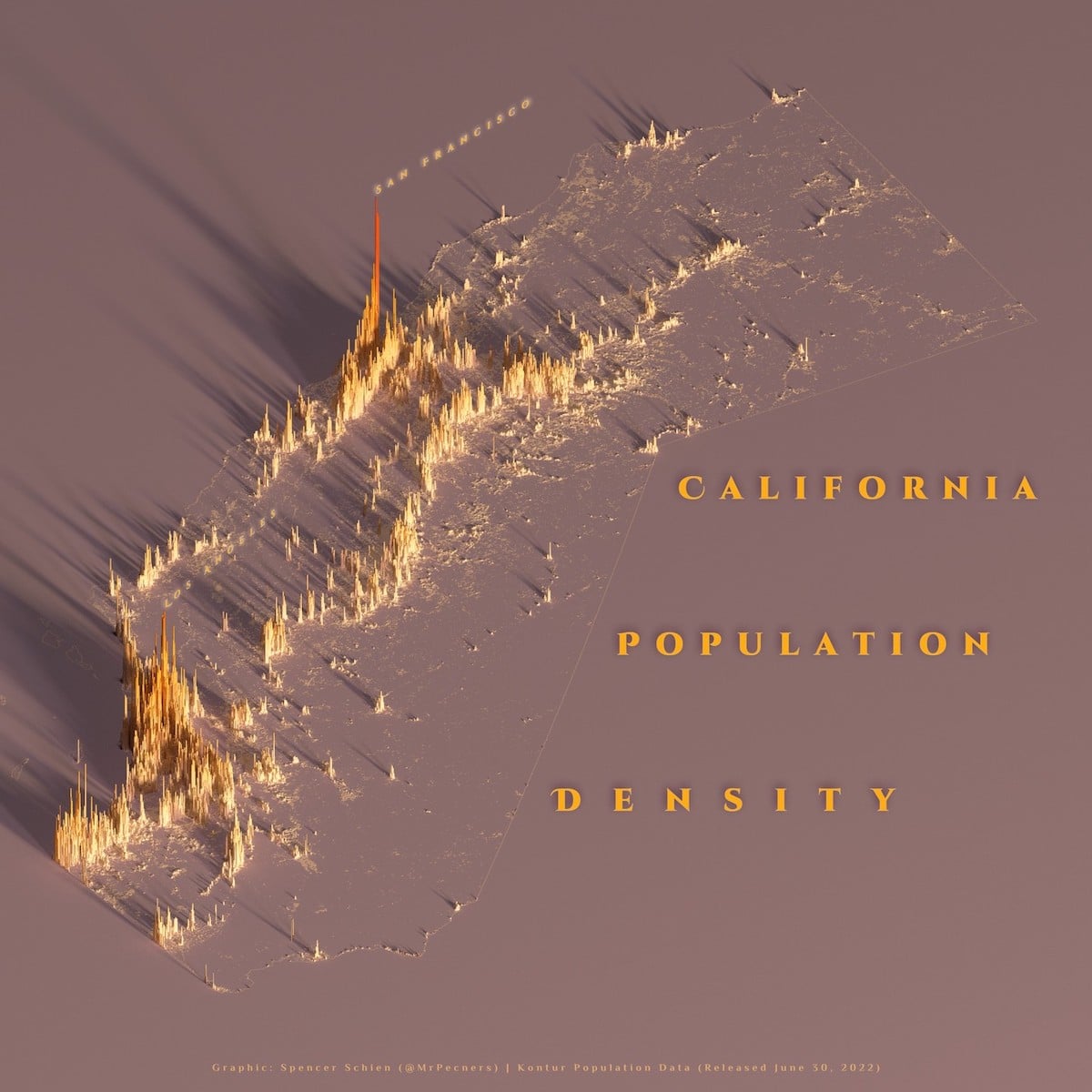 California population density map