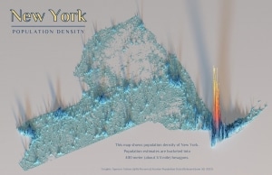 State Demonym Map 3D Population Density Maps Highlight the Stark Contrast in States