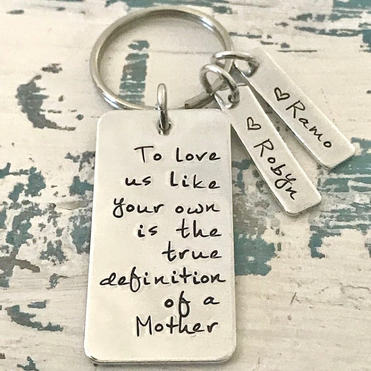 Step Mom Handwritten Custom Keychain