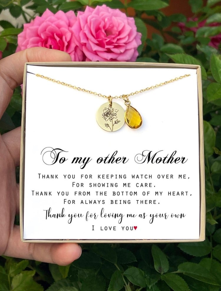 Bonus Mom Birthstone Necklace