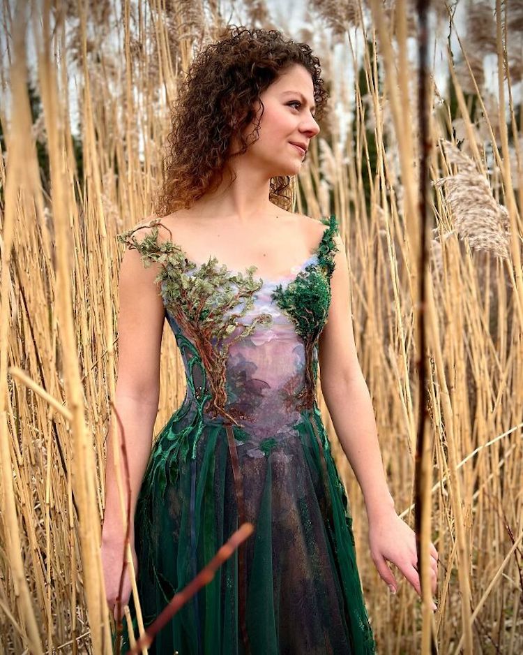 Hand Painted Dresses by Sylvie Facon