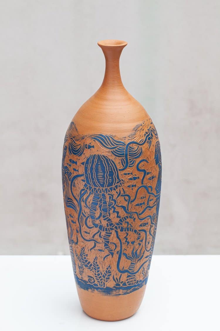 Terracotta Blues Ceramics by Clara Holt