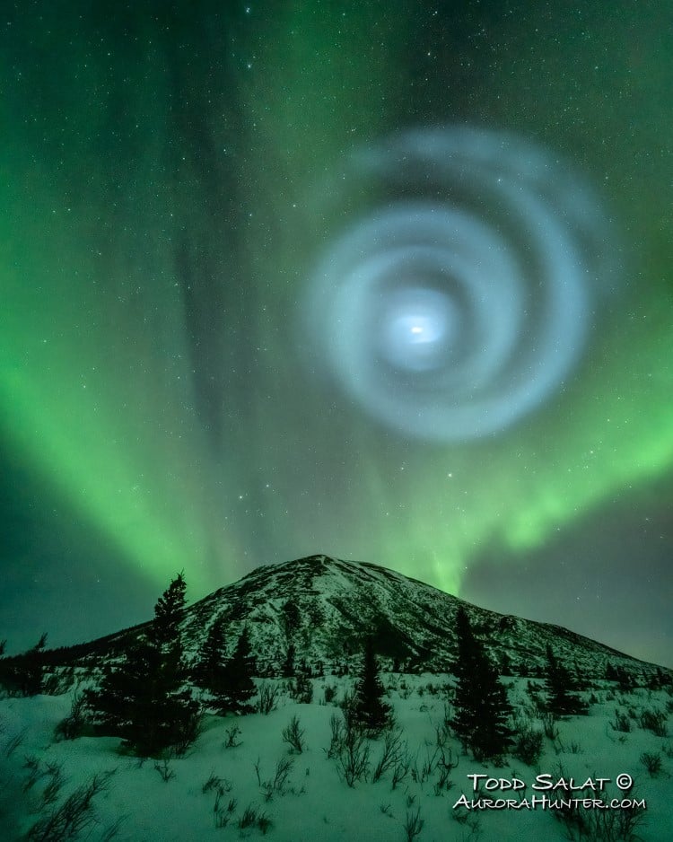 Alaskan Photographer Captures Mysterious Spiral in Sky Among Northern