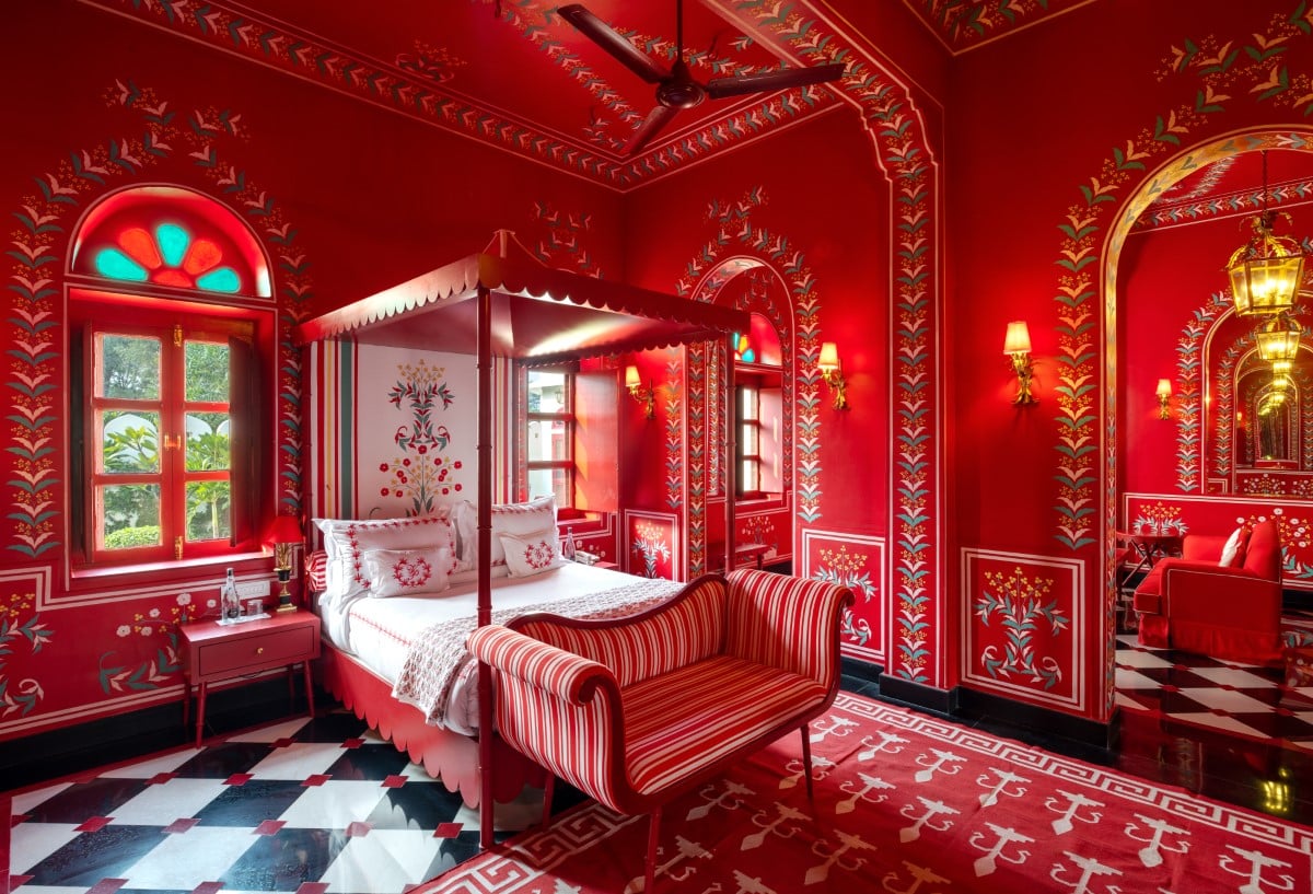 Sumptuous Boutique Hotel in India is Hidden Gem Swathed in Red