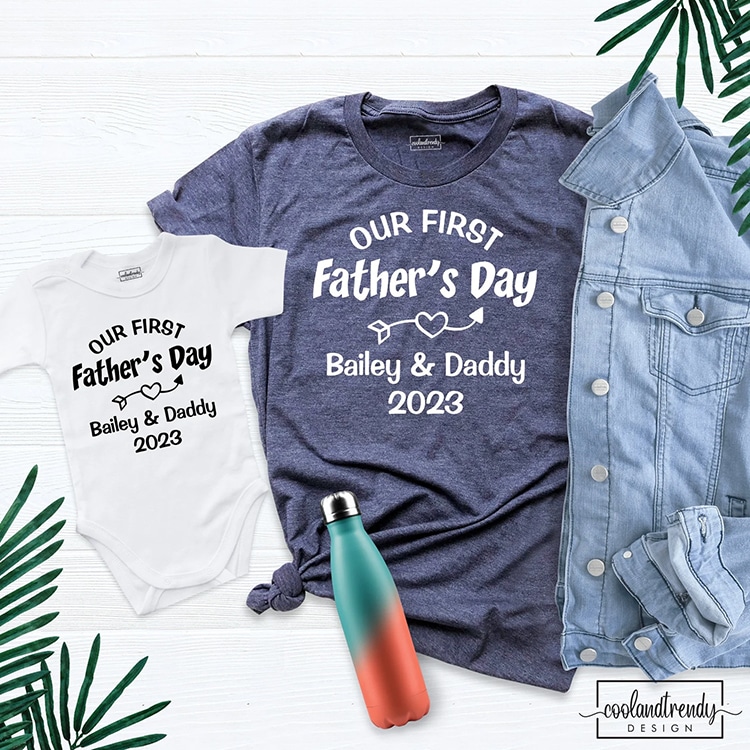 Matching Onesie and T-Shirt gift for Father's Day