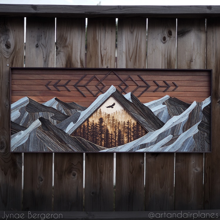 Wooden Wall Art by Art and Airplanes