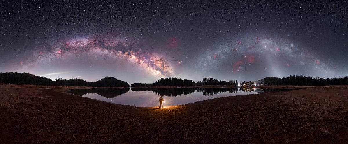 Blended Milky Way Panorama by Mihail Minkov
