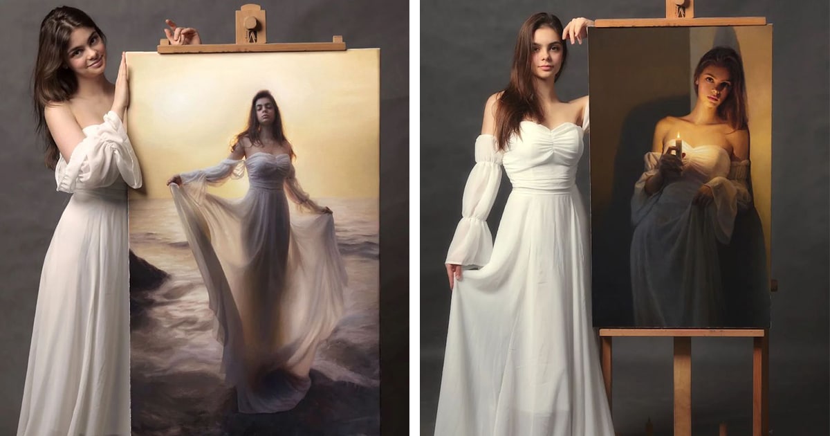 Stunning Oil Paintings Look Just Like the Real Life Models
