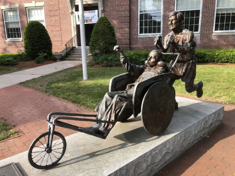 Hoyt Statue in Hopkinton Massachusetts