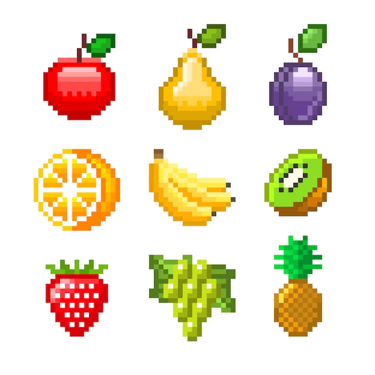 Fruit Pixel Art Graphic by Chanthimanartwork · Creative Fabrica