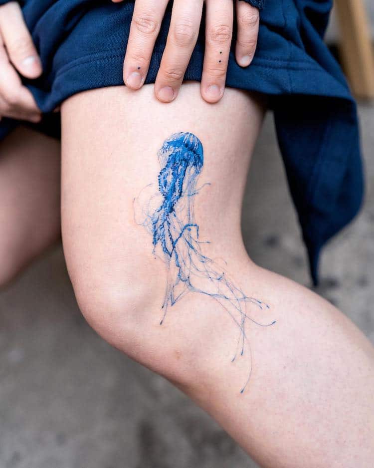 Blue Ink Tattoo At Nicole-humphries | Blue tattoo, Blue ink tattoos, Sleeve  tattoos