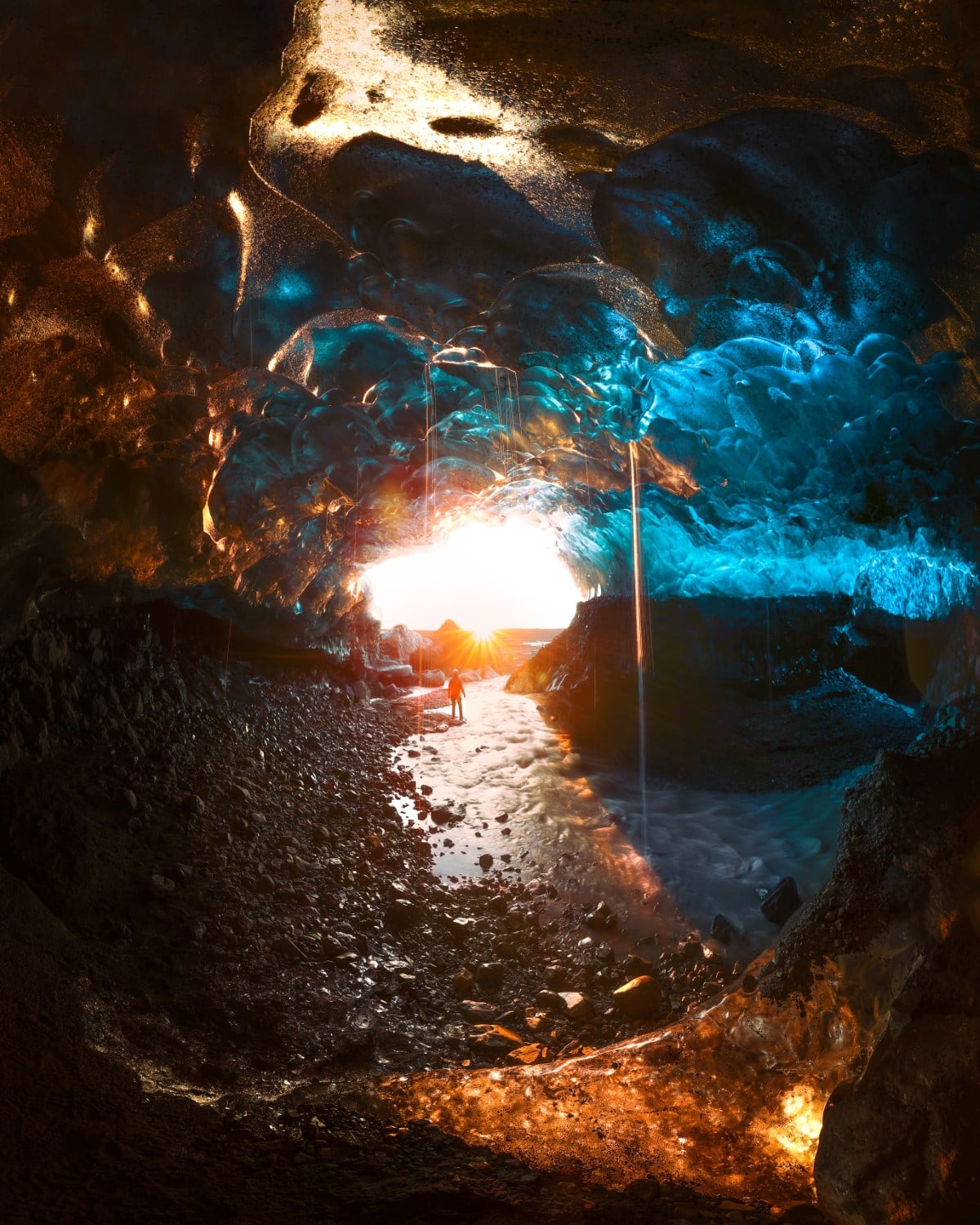 Cave in Iceland by Ryan Newburn