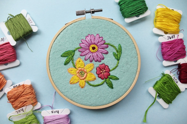 Floral Embroidery by Sara Barnes