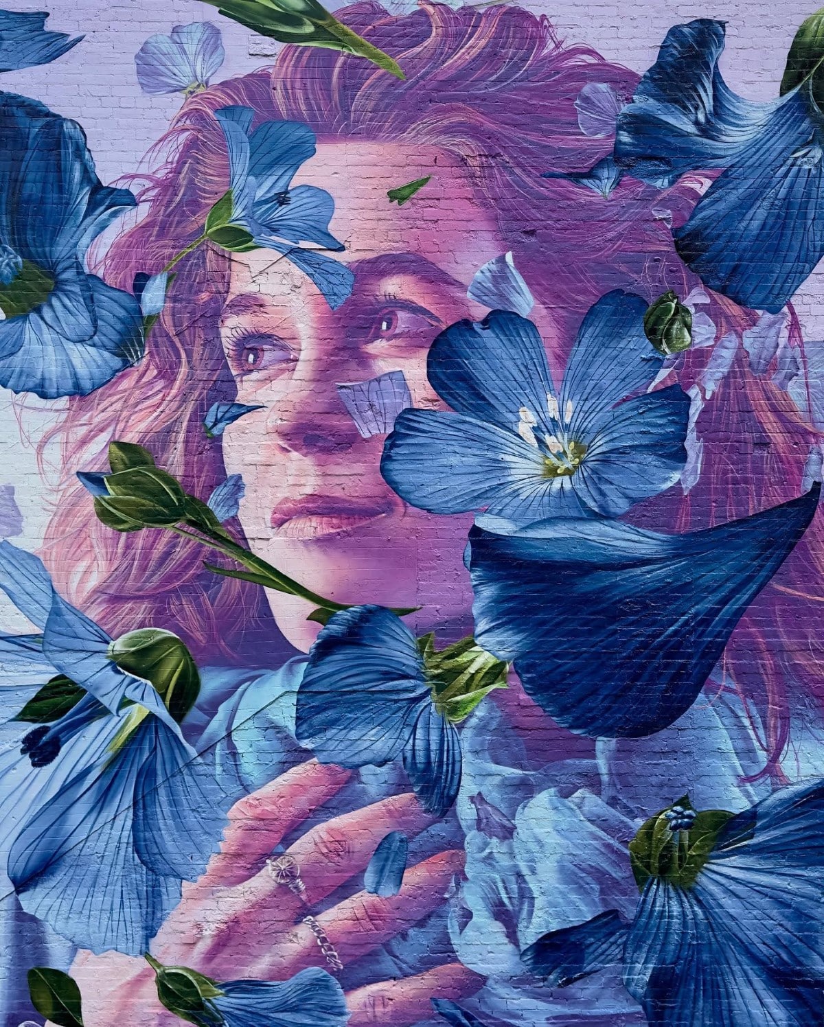 Flax Flowers Mural by Studio Giftig